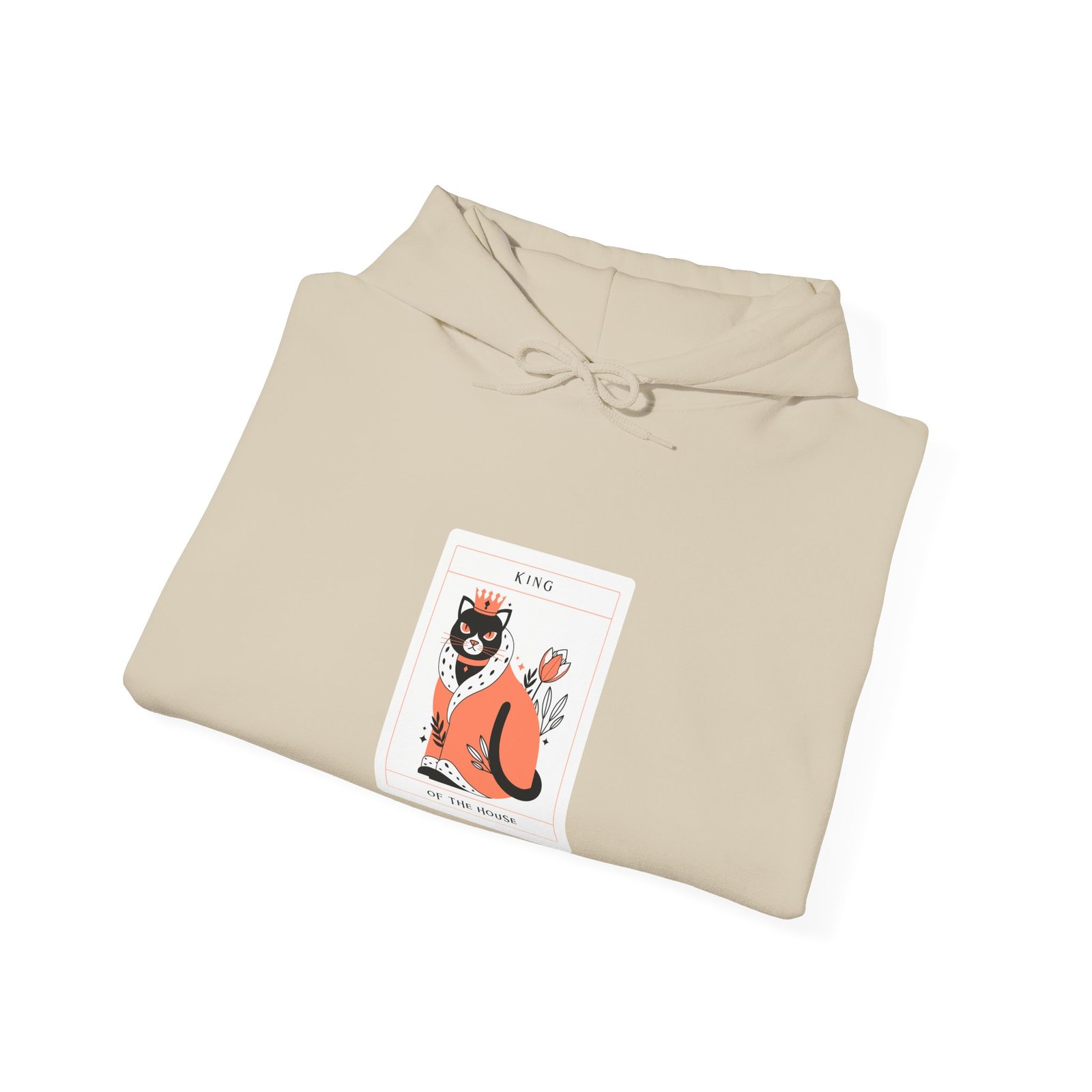 King Of The House Cat Royal Crown Illustration - Hoodie - Image 8