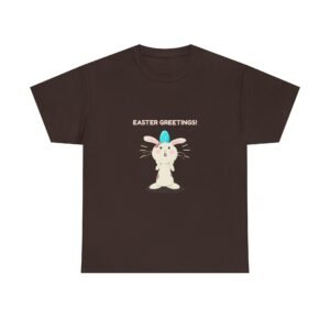 Colorful Easter Greetings Bunny with Festive Spring Elements - T-shirt
