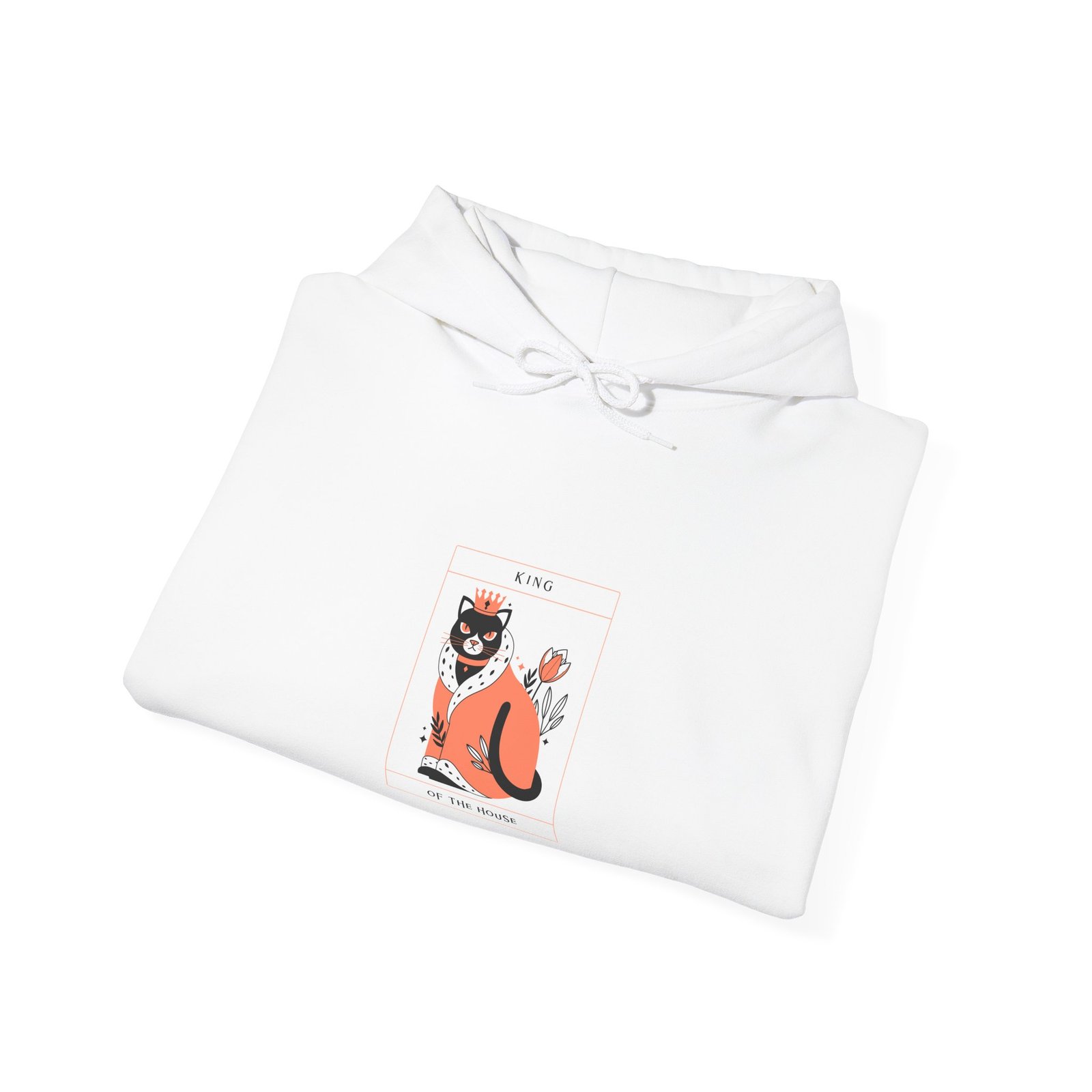 King Of The House Cat Royal Crown Illustration - Hoodie - Image 4