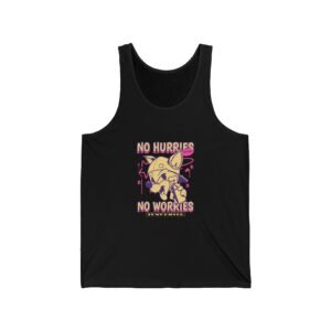 No Hurries No Worries Relaxed Sloth Illustration - Tank Top