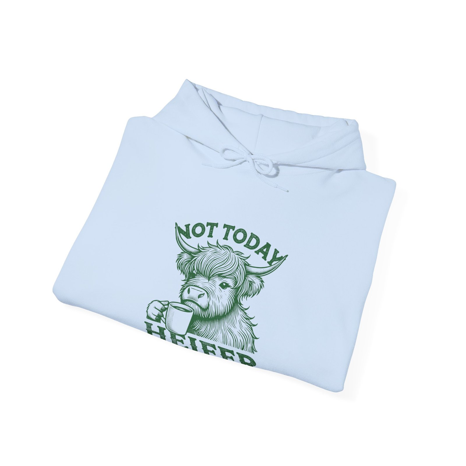 Not Today Heifer Green Cow Graphic Design - Hoodie - Image 12