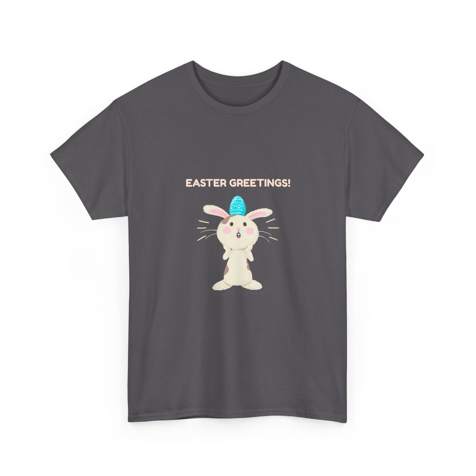 Colorful Easter Greetings Bunny with Festive Spring Elements - T-shirt - Image 7