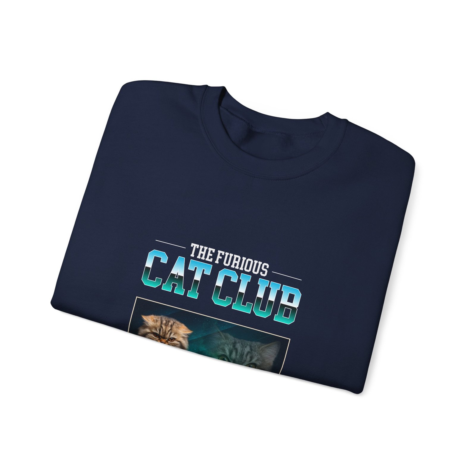 Furious Cat Club Fierce Cat Illustration Bold Design - Sweatshirt - Image 11