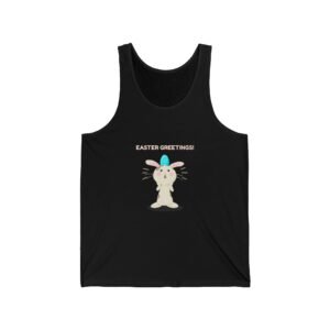 Colorful Easter Greetings Bunny with Festive Spring Elements - Tank Top