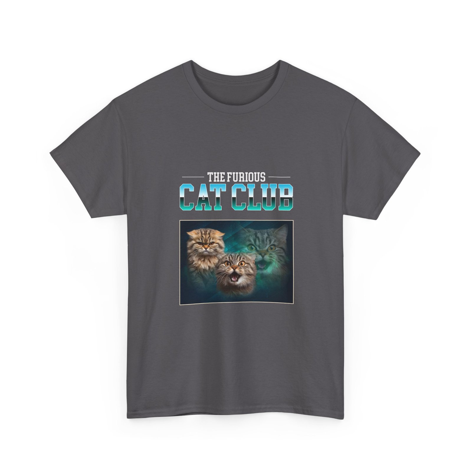 Furious Cat Club Fierce Cat Illustration Bold Design - T-shirt - Image 7