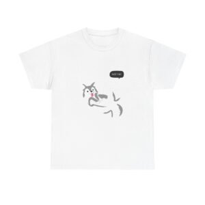 Not Fat Just Husky Dog Fluffy Funny Cartoon Design - T-shirt