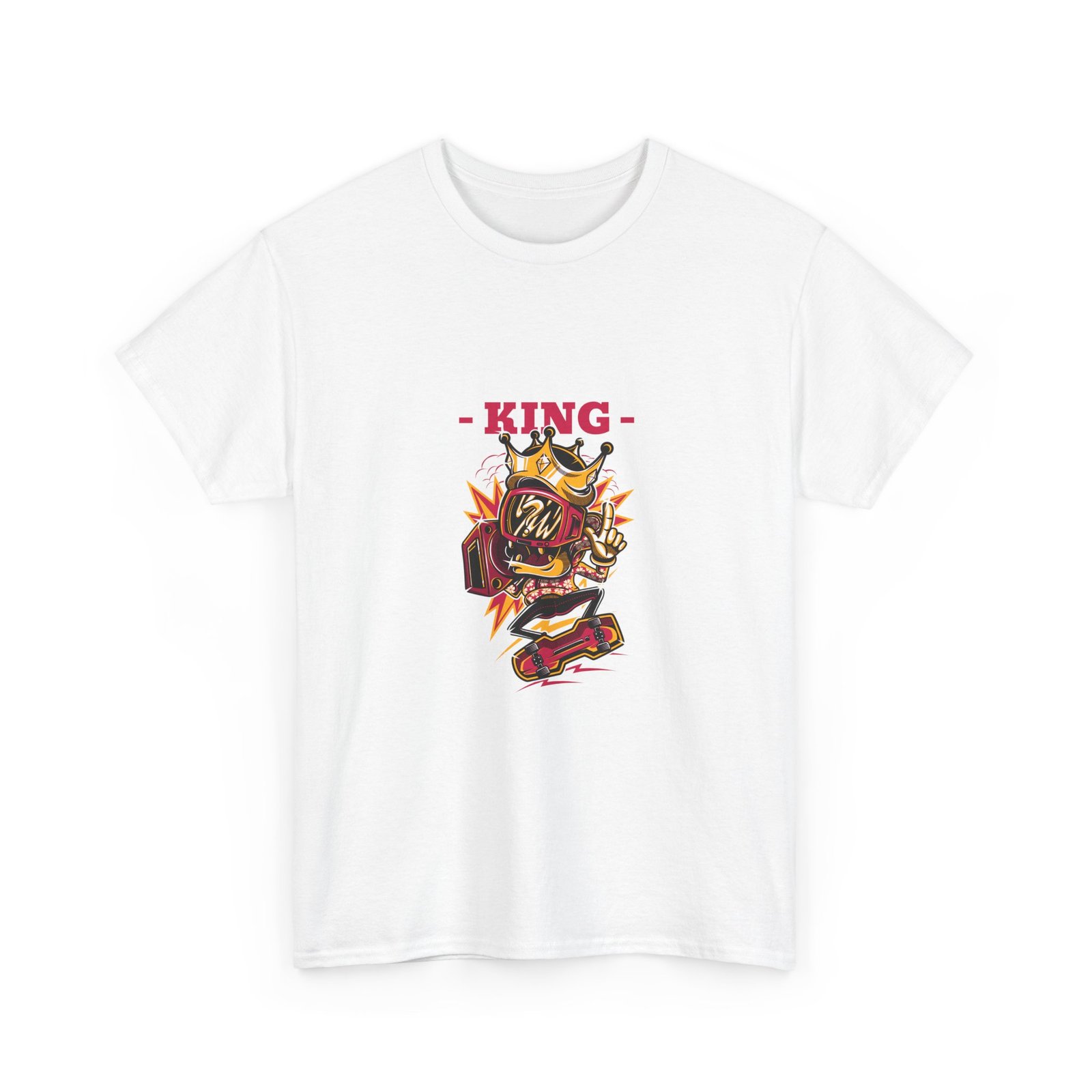 Majestic King Lion with Royal Crown Illustration - T-shirt - Image 3