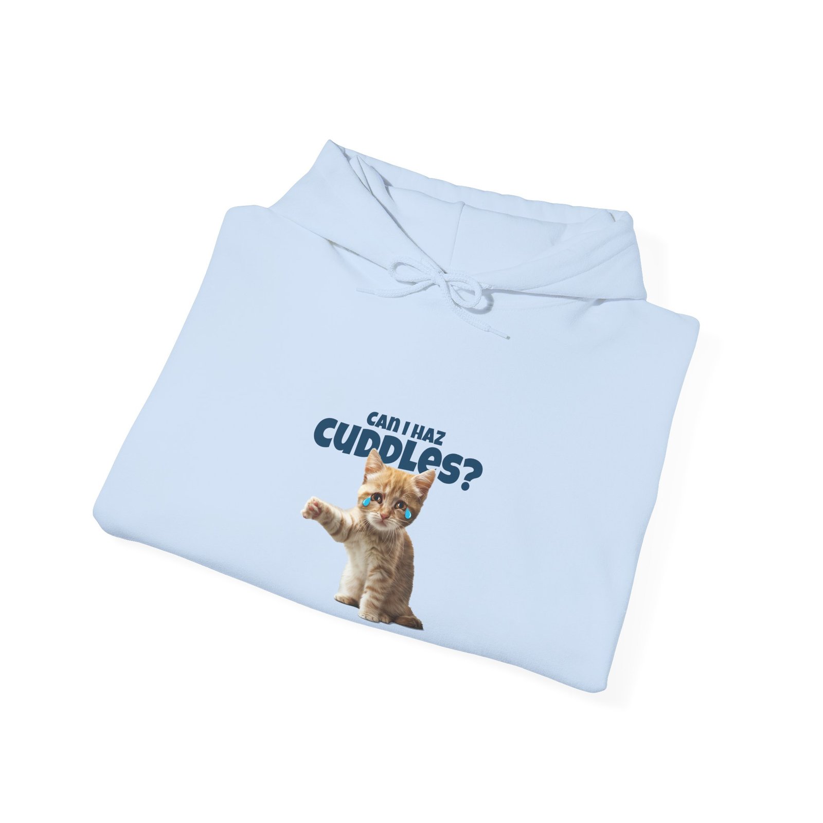 Cute Can I Haz Cuddles Cat Adorable Cartoon Design - Hoodie - Image 12