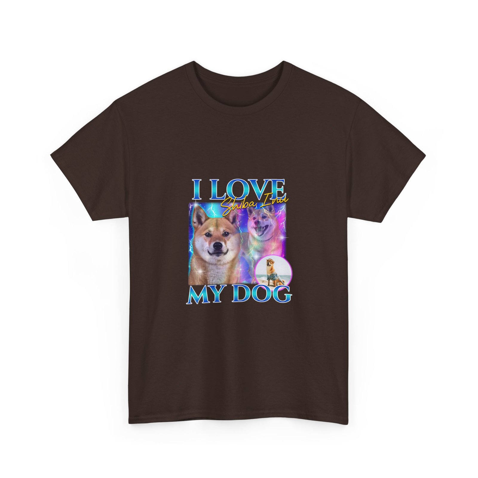 Colorful I Love My Dog Chihuahua Graphic Design - T-shirt - Image 3