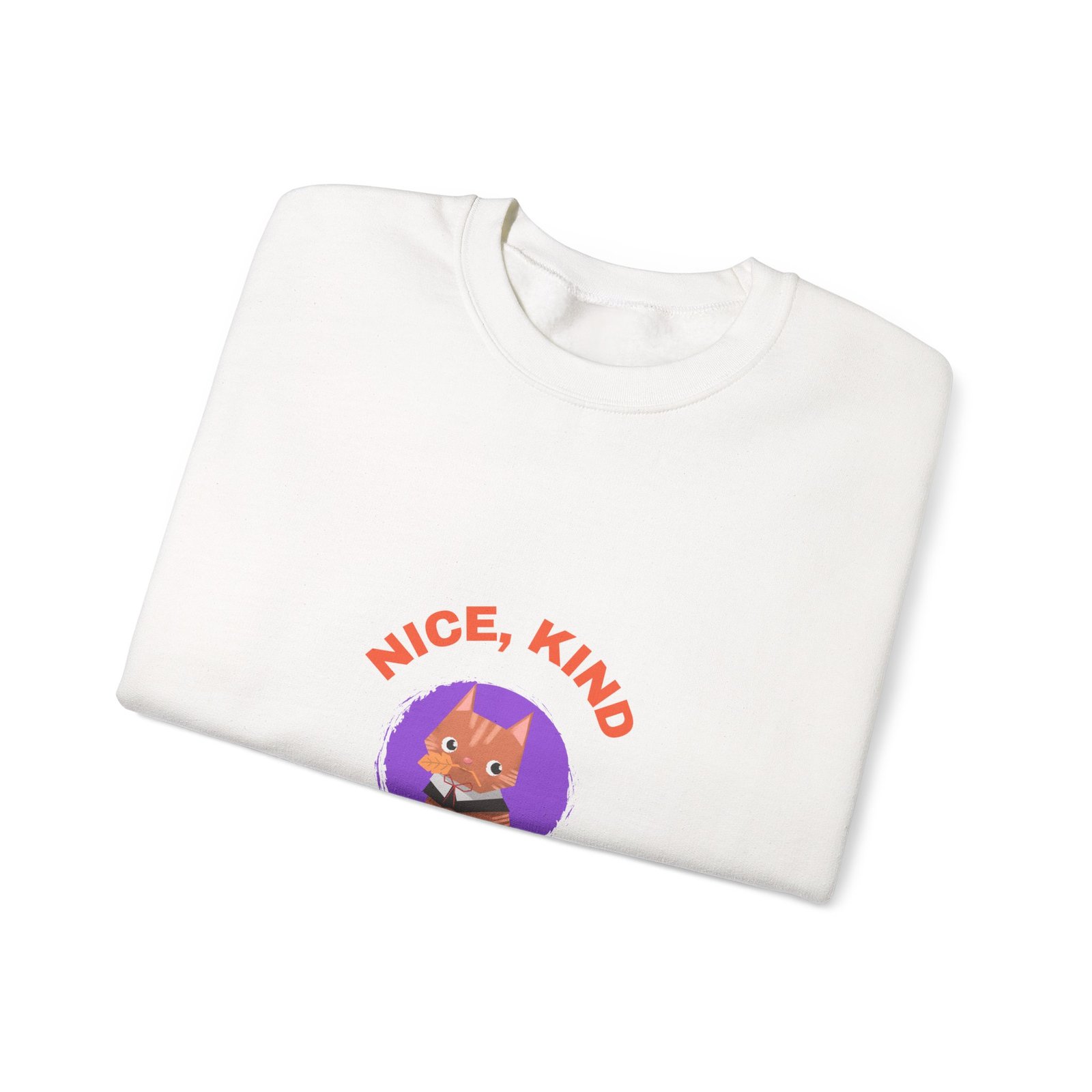 Nice Kind Fox Wholesome Cute Animal Illustration - Sweatshirt - Image 3