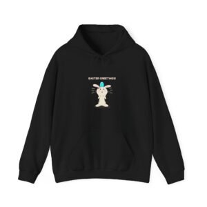 Colorful Easter Greetings Bunny with Festive Spring Elements - Hoodie