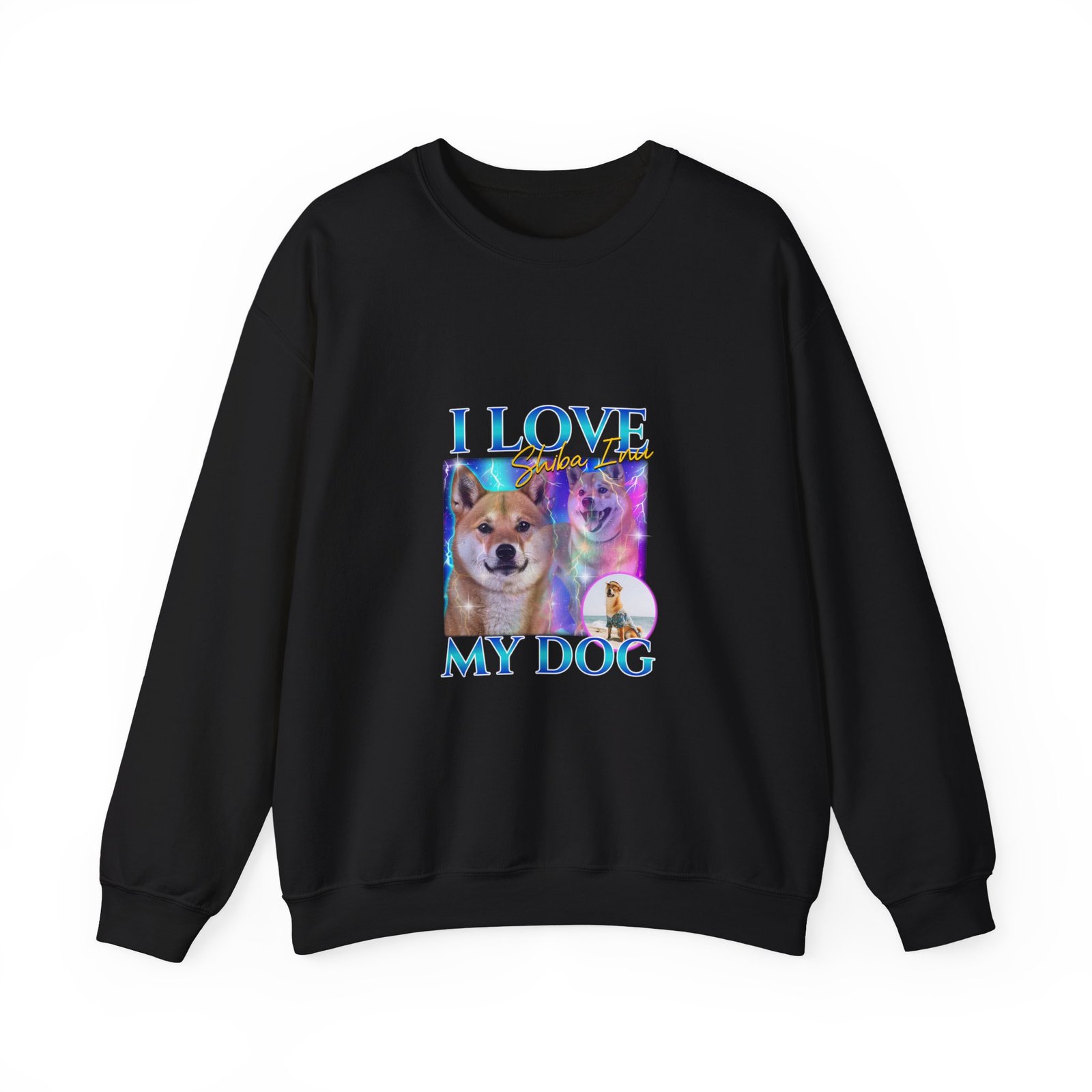 Colorful I Love My Dog Chihuahua Graphic Design - Sweatshirt