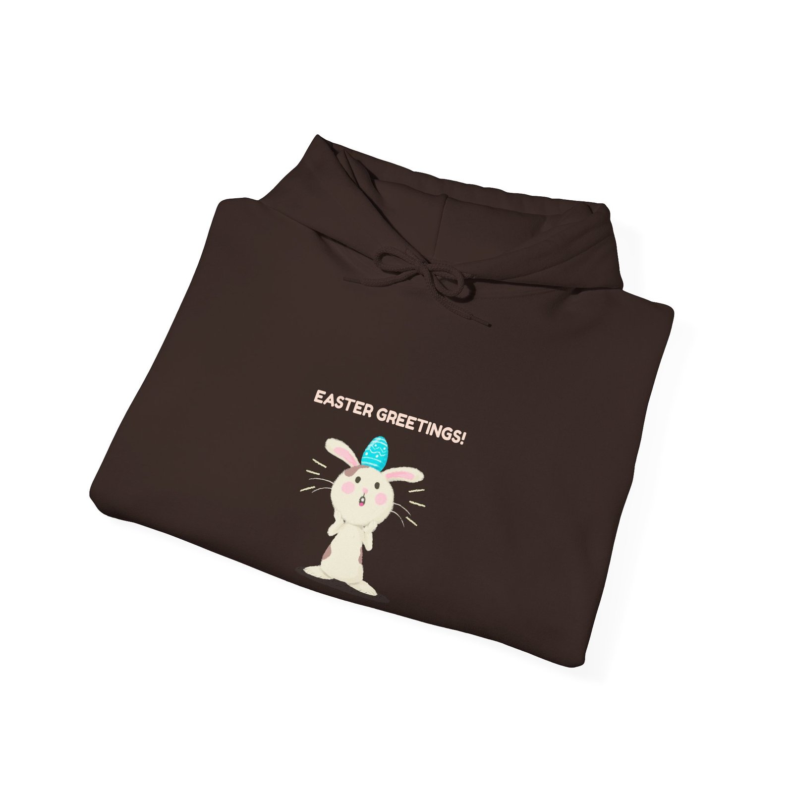 Colorful Easter Greetings Bunny with Festive Spring Elements - Hoodie - Image 8