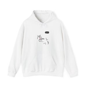 Not Fat Just Husky Dog Fluffy Funny Cartoon Design - Hoodie