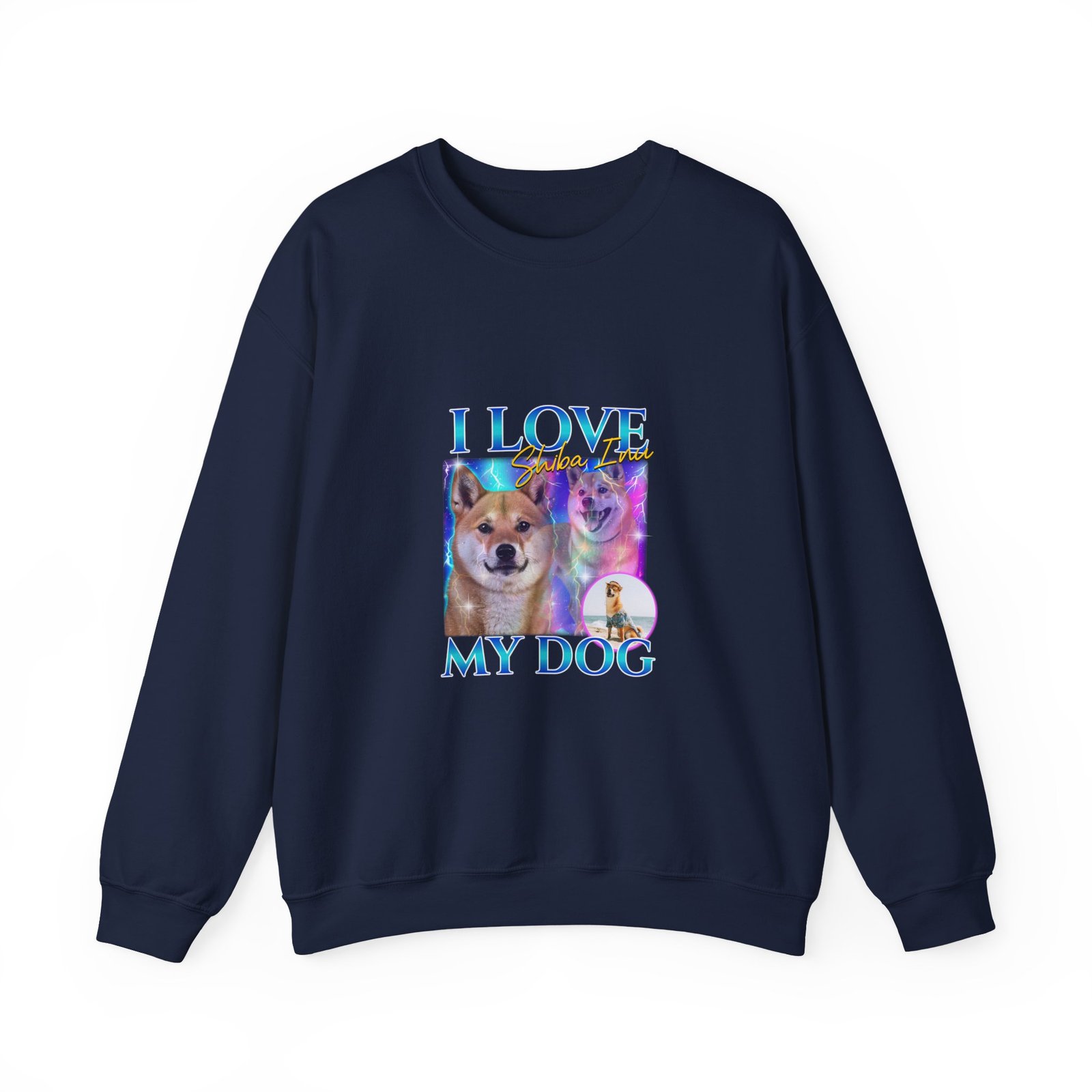 Colorful I Love My Dog Chihuahua Graphic Design - Sweatshirt - Image 9