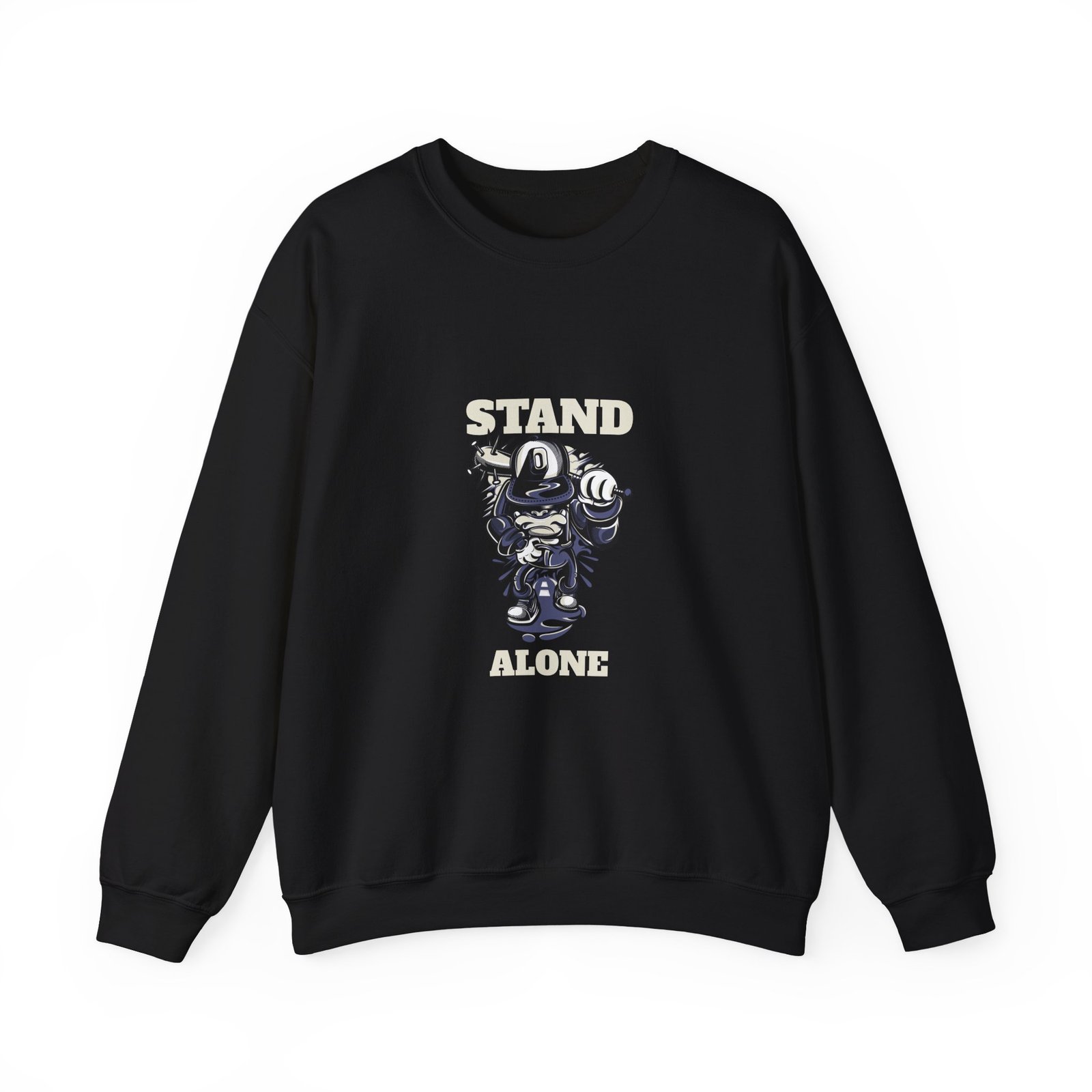 Stand Alone Robot Illustration Featuring a Lonely Futuristic Machine - Sweatshirt