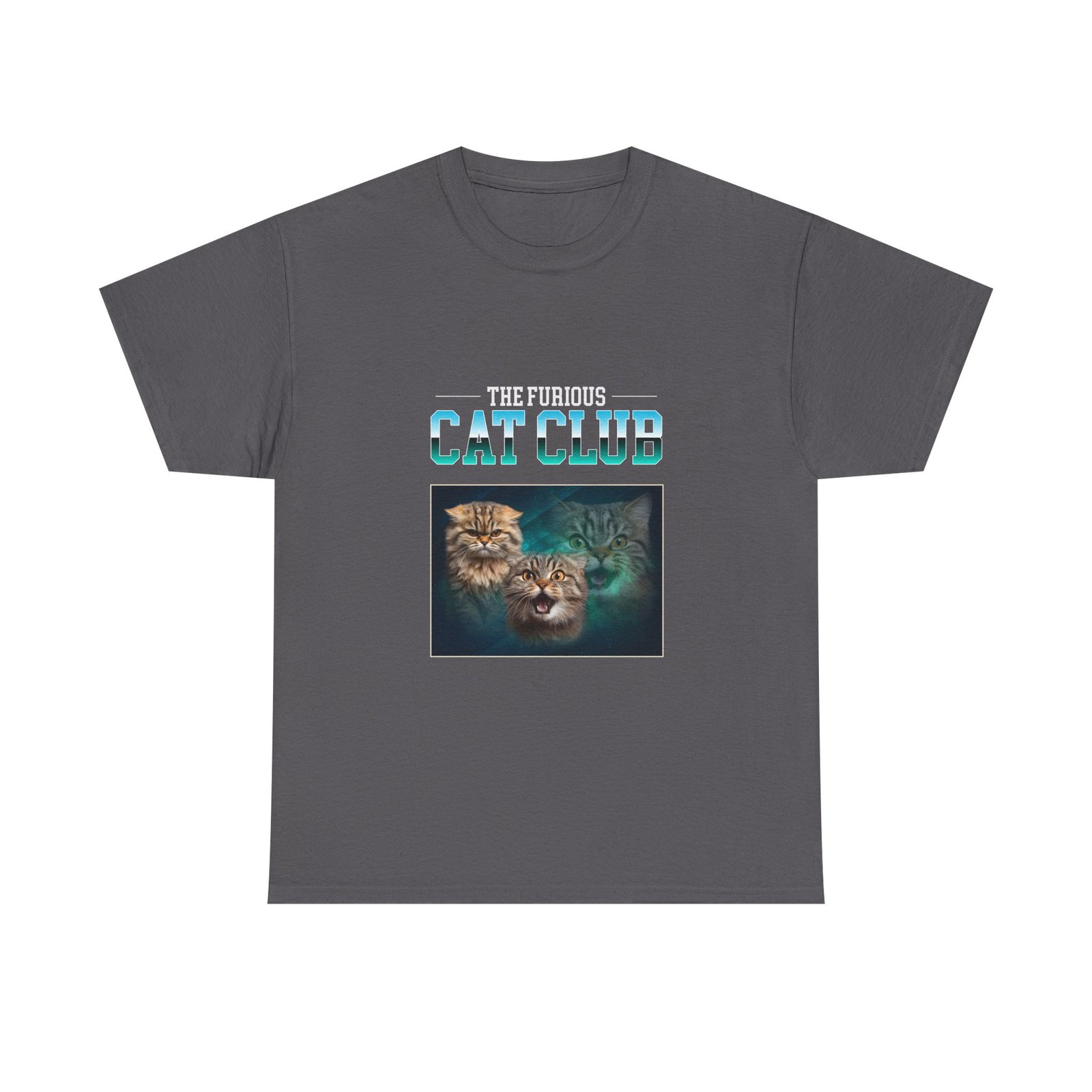Furious Cat Club Fierce Cat Illustration Bold Design - T-shirt - Image 5