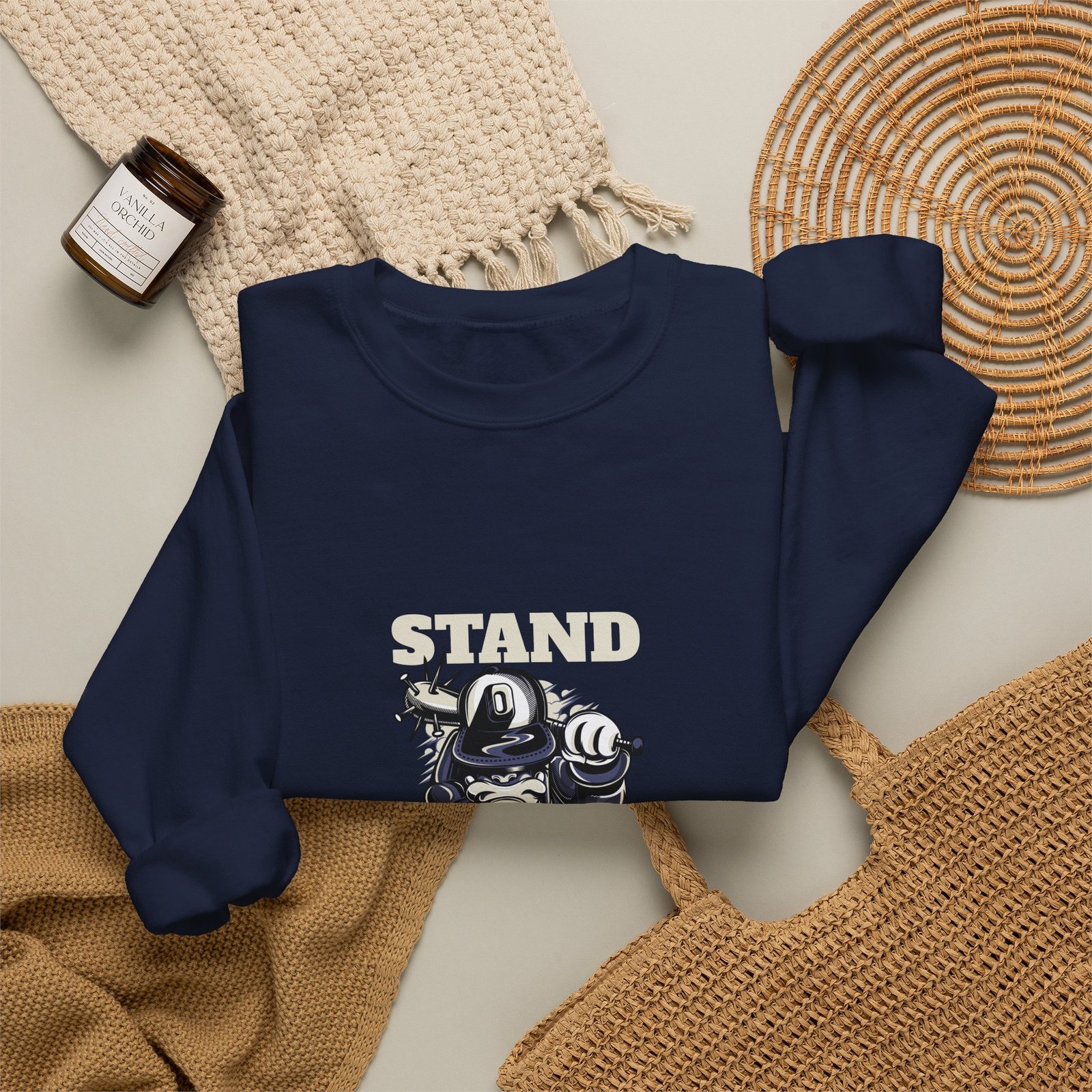 Stand Alone Robot Illustration Featuring a Lonely Futuristic Machine - Sweatshirt - Image 12