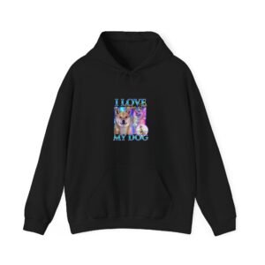 Colorful I Love My Dog Chihuahua Graphic Design - Hoodie