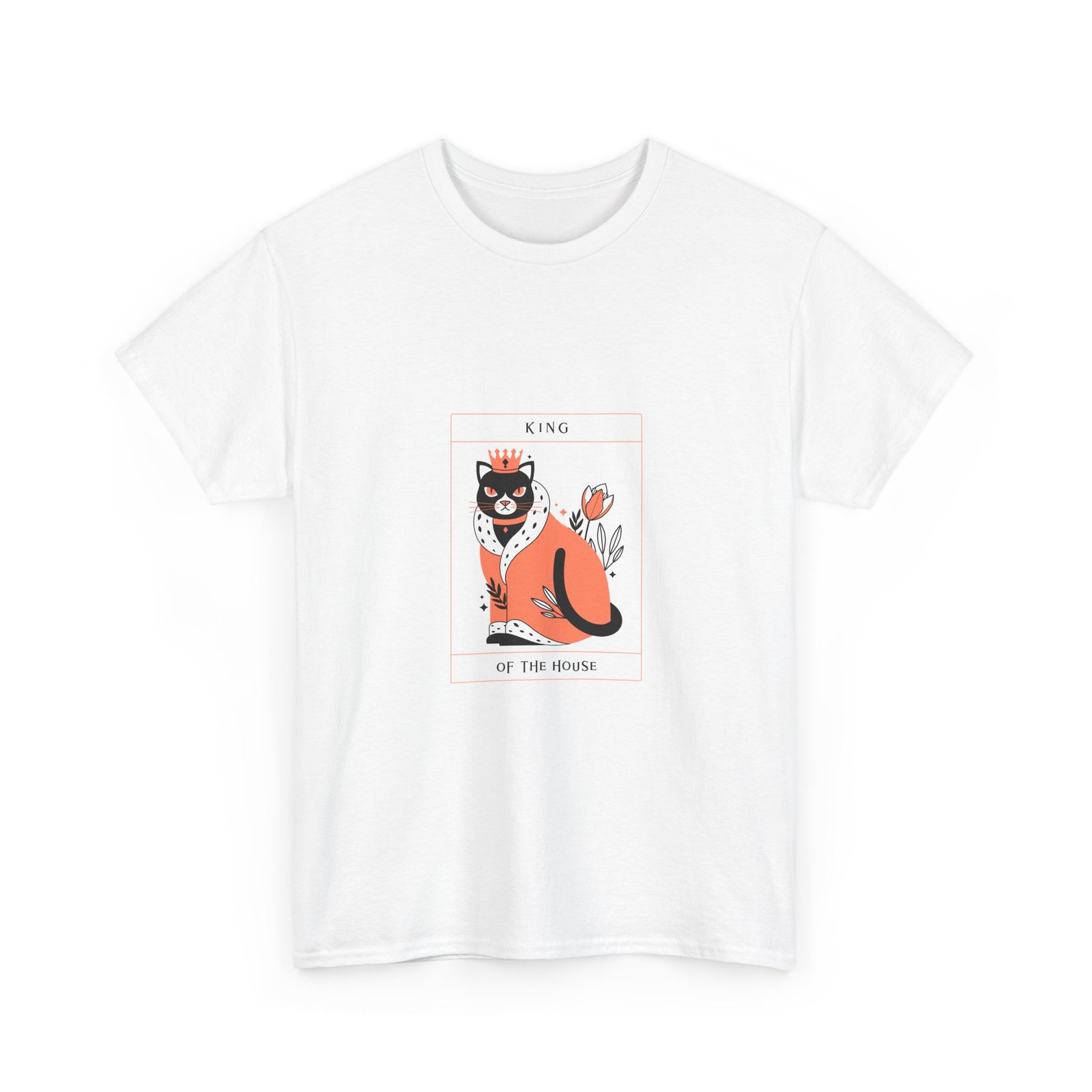 King Of The House Cat Royal Crown Illustration - T-shirt - Image 3
