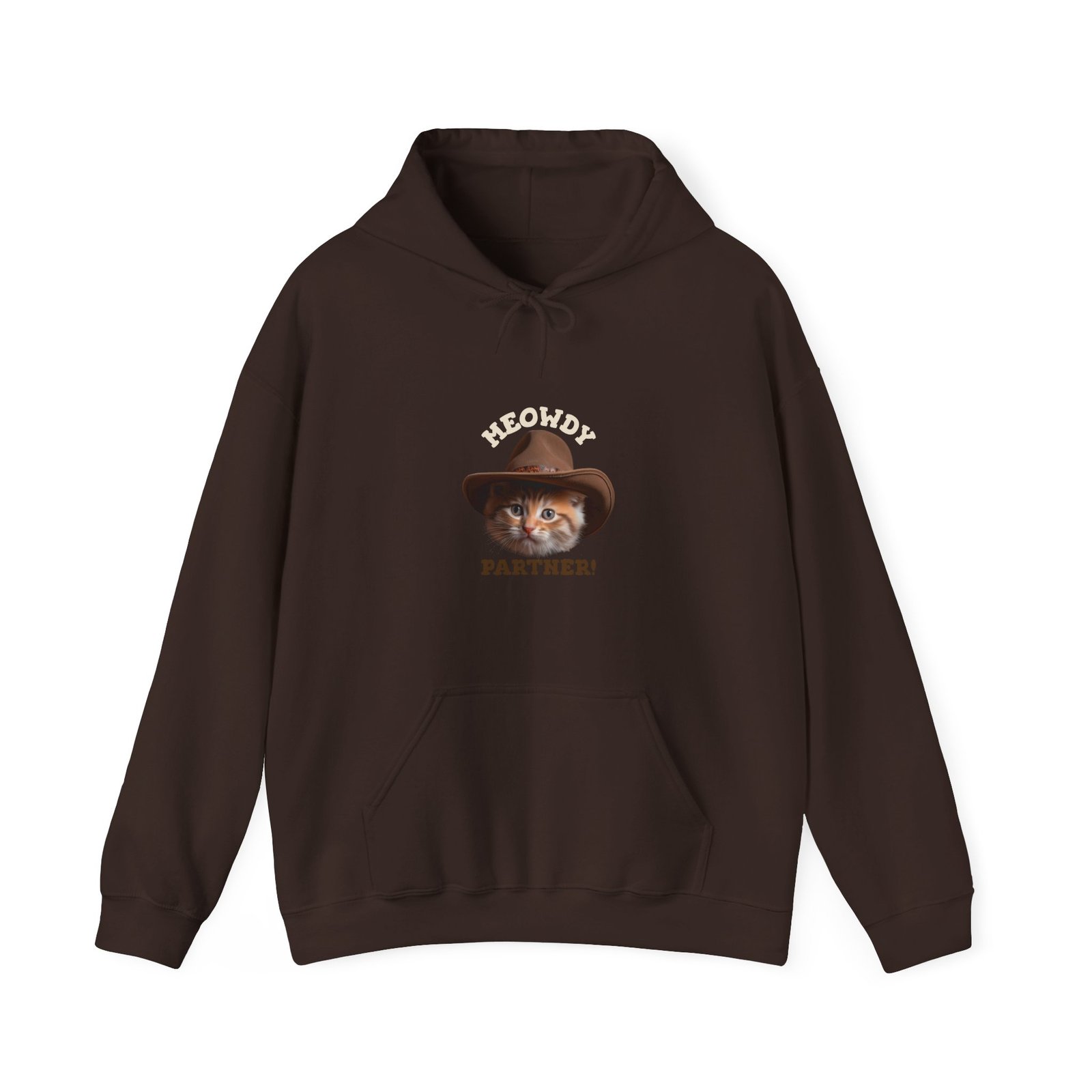 Meowdy Partner Cat Western Cowboy Illustration - Hoodie - Image 5