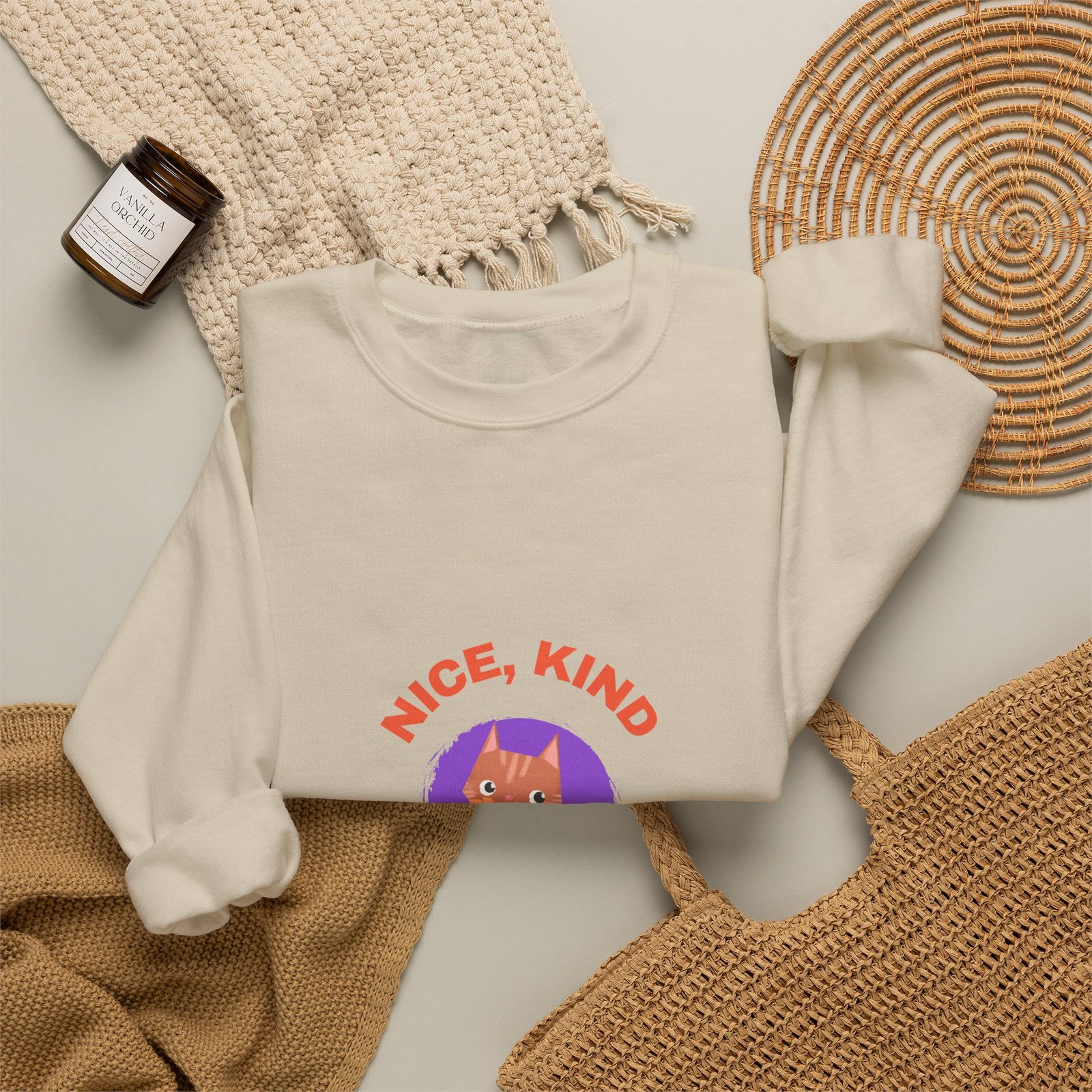 Nice Kind Fox Wholesome Cute Animal Illustration - Sweatshirt - Image 8