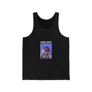 Space Kitty Cat Astronaut Floating in Cosmic Universe - Tank Top