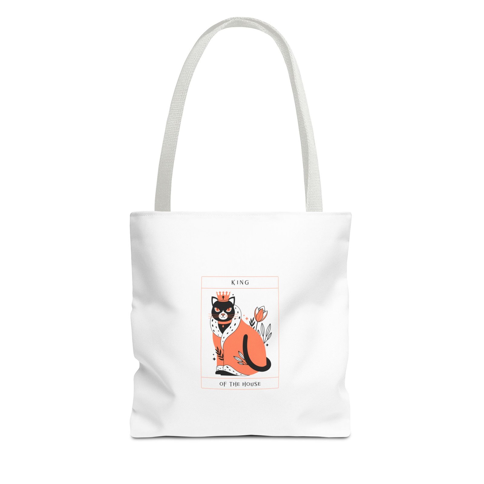 King Of The House Cat Royal Crown Illustration - Tote Bag