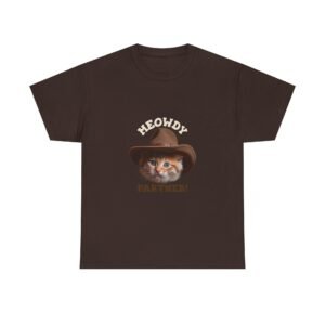 Meowdy Partner Cat Western Cowboy Illustration - T-shirt