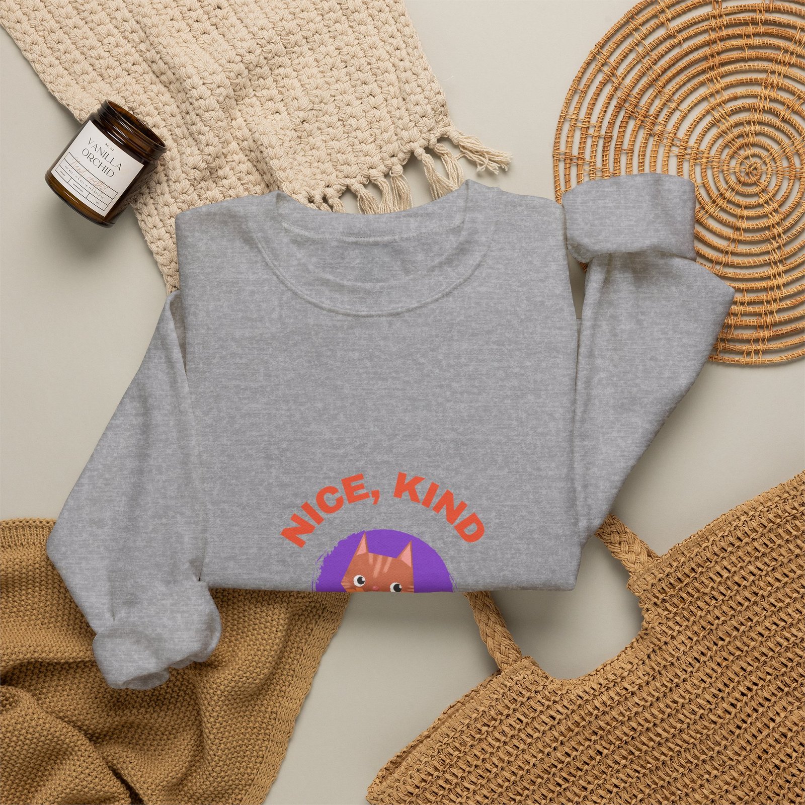 Nice Kind Fox Wholesome Cute Animal Illustration - Sweatshirt - Image 12