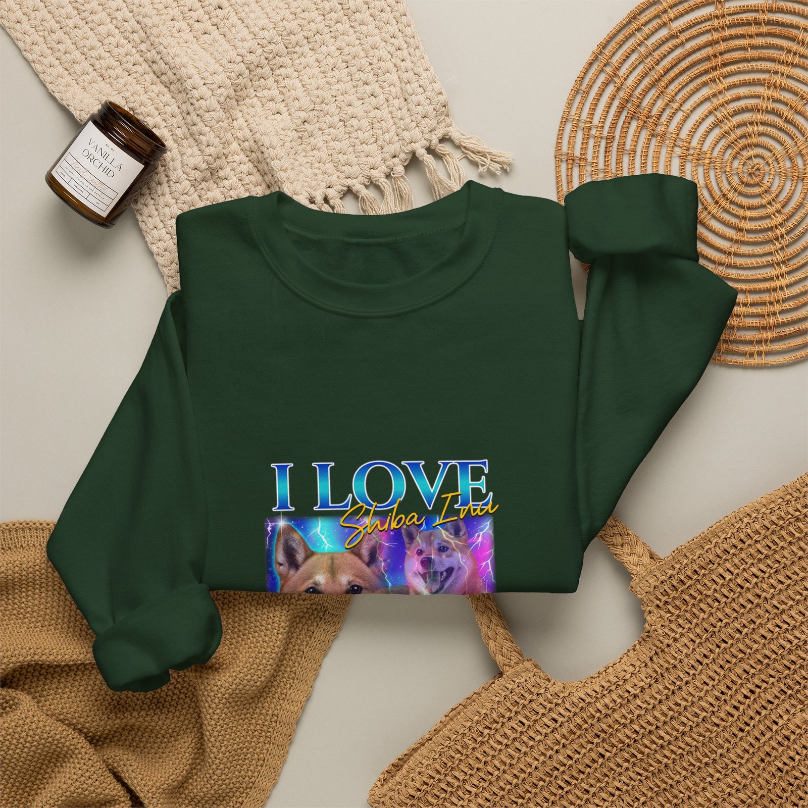 Colorful I Love My Dog Chihuahua Graphic Design - Sweatshirt - Image 8