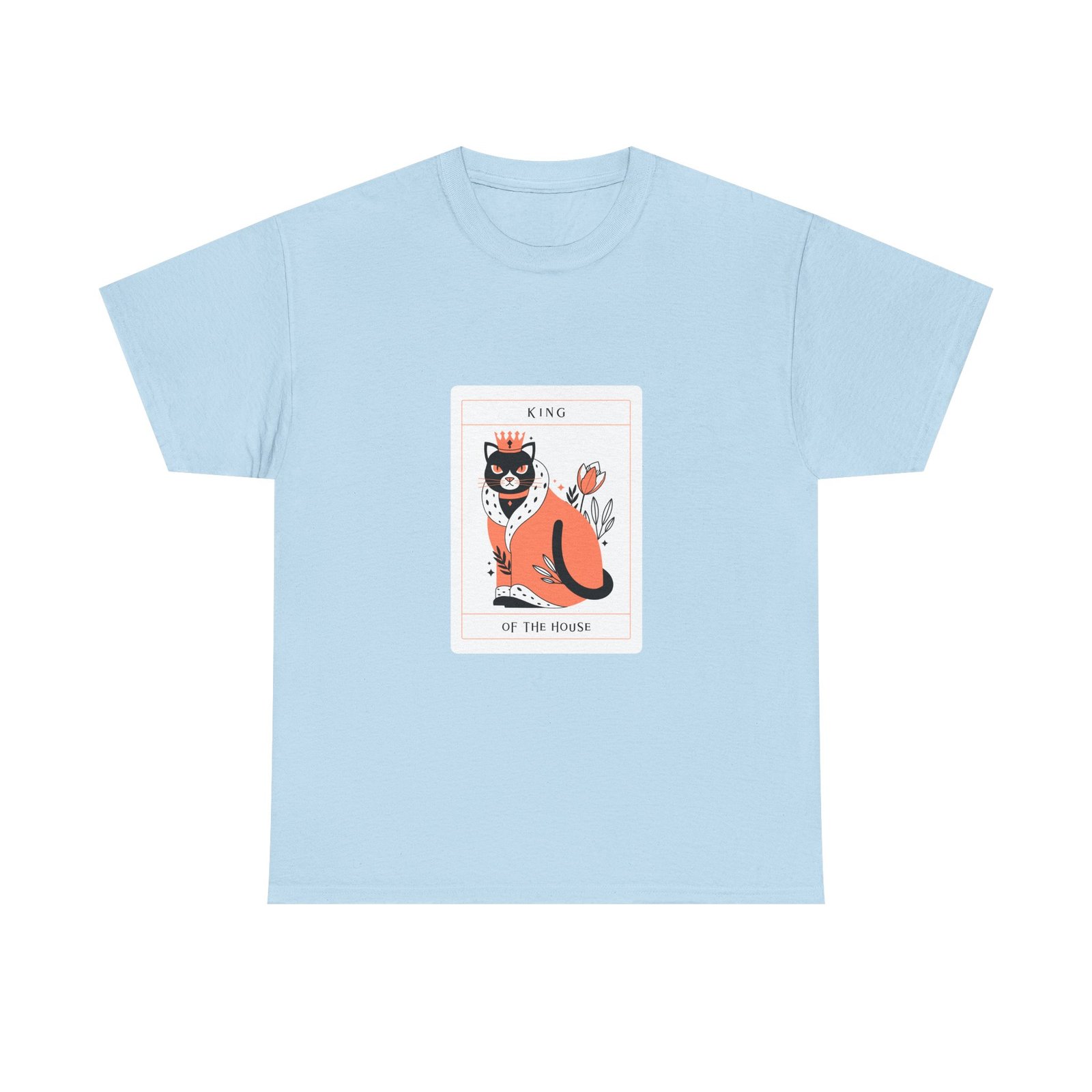 King Of The House Cat Royal Crown Illustration - T-shirt - Image 9