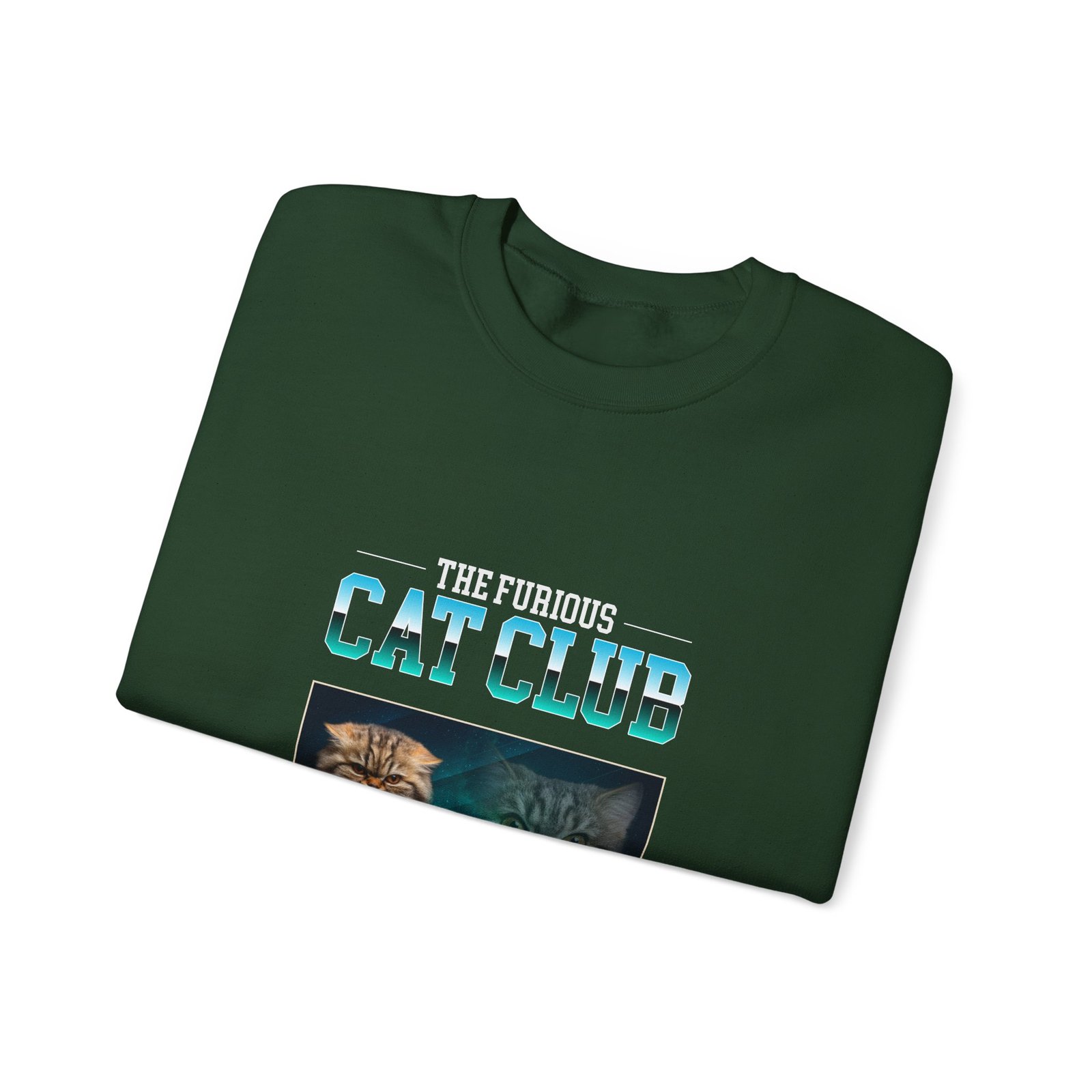 Furious Cat Club Fierce Cat Illustration Bold Design - Sweatshirt - Image 7