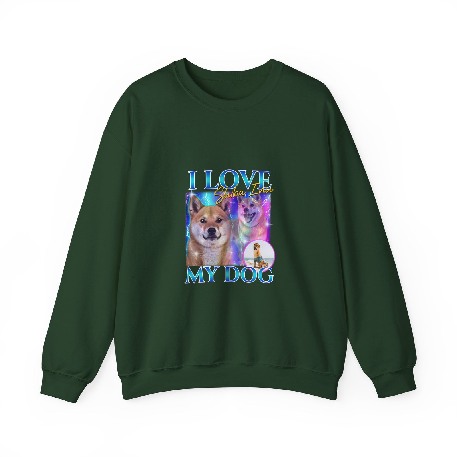 Colorful I Love My Dog Chihuahua Graphic Design - Sweatshirt - Image 5