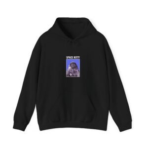 Space Kitty Cat Astronaut Floating in Cosmic Universe - Hoodie
