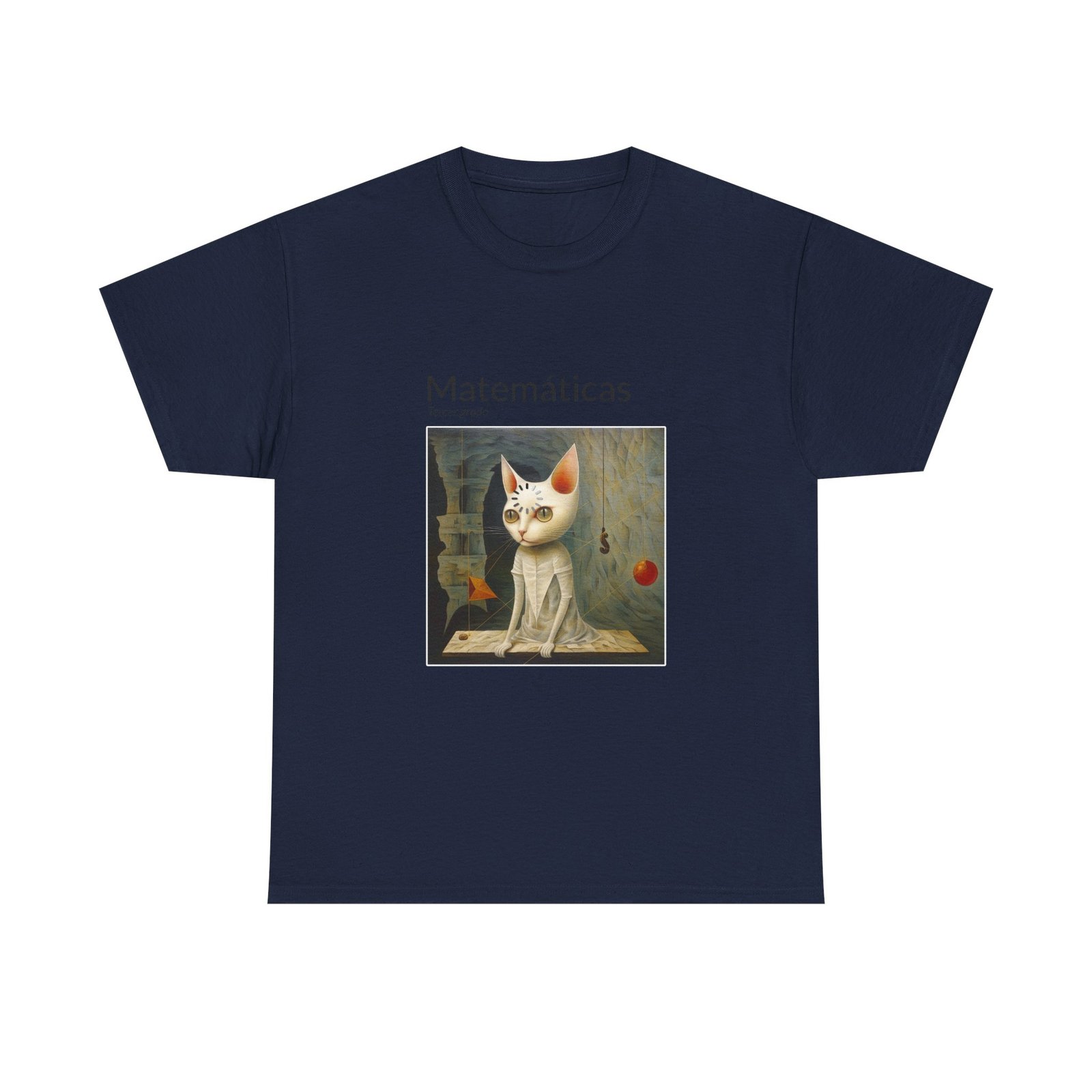 Matematicas Cat Meme with Thinking Expression and Math Symbols - T-shirt - Image 9