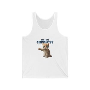 Cute Can I Haz Cuddles Cat Adorable Cartoon Design - Tank Top