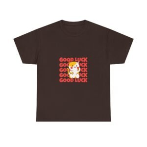 Good Luck Cat Lucky Charm with Raised Paw Illustration - T-shirt