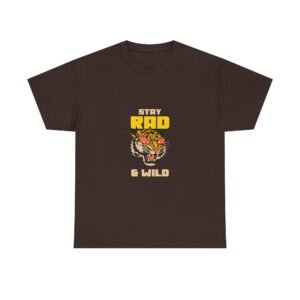 Stay Kind & Wild Tiger Bold Inspirational Typography Design - T-shirt