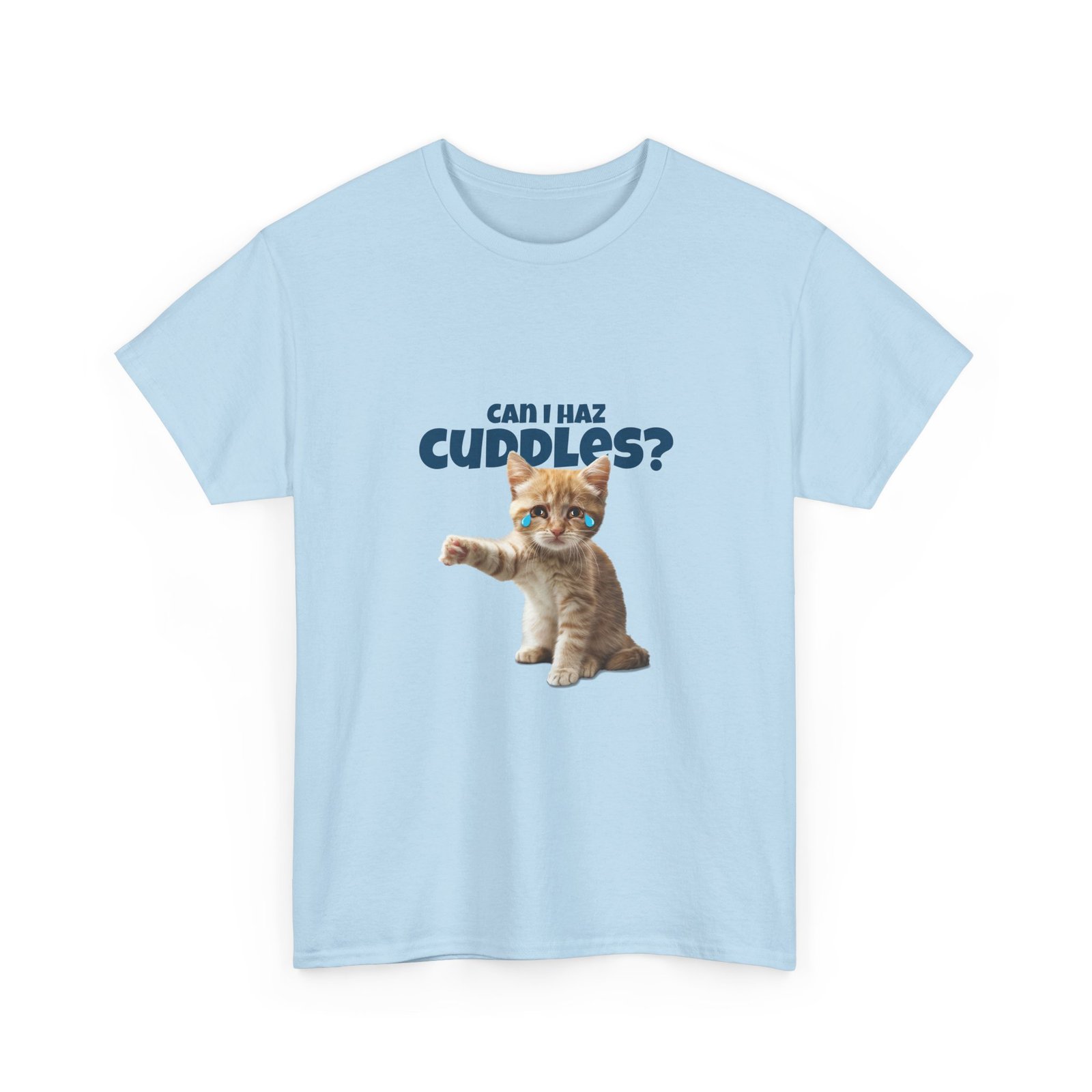 Cute Can I Haz Cuddles Cat Adorable Cartoon Design - T-shirt - Image 11