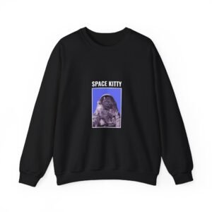 Space Kitty Cat Astronaut Floating in Cosmic Universe - Sweatshirt