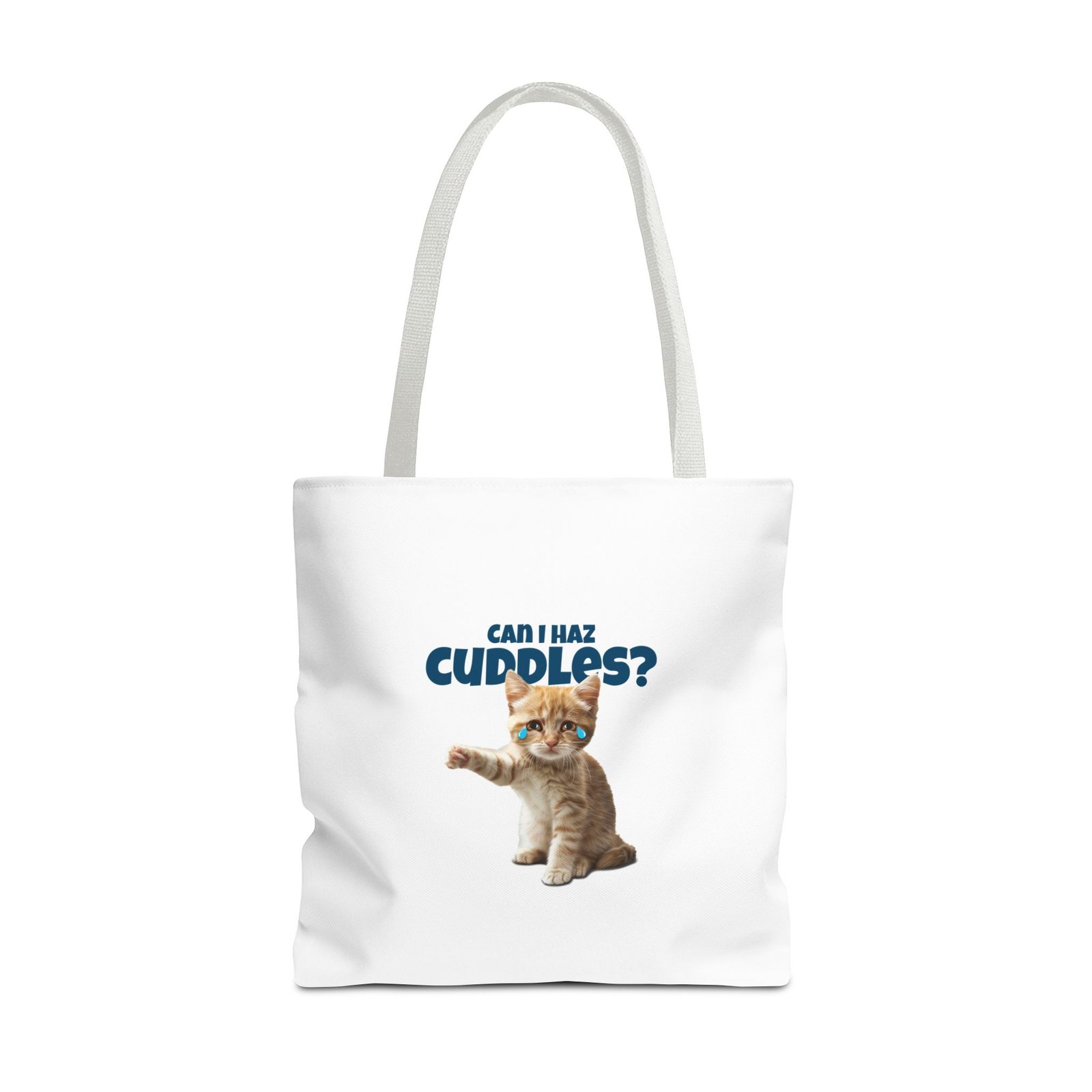 Cute Can I Haz Cuddles Cat Adorable Cartoon Design - Tote Bag - Image 9