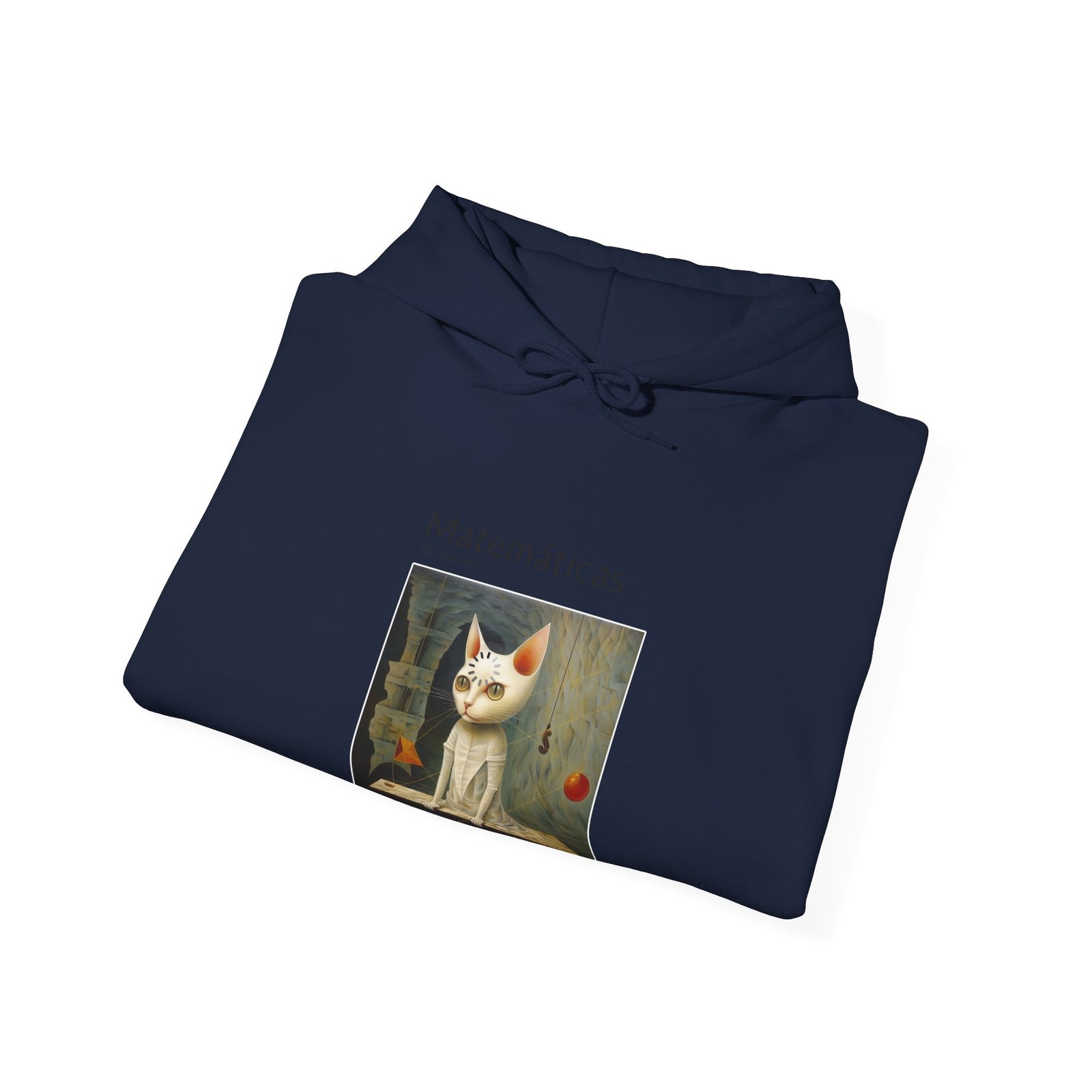 Matematicas Cat Meme with Thinking Expression and Math Symbols - Hoodie - Image 12
