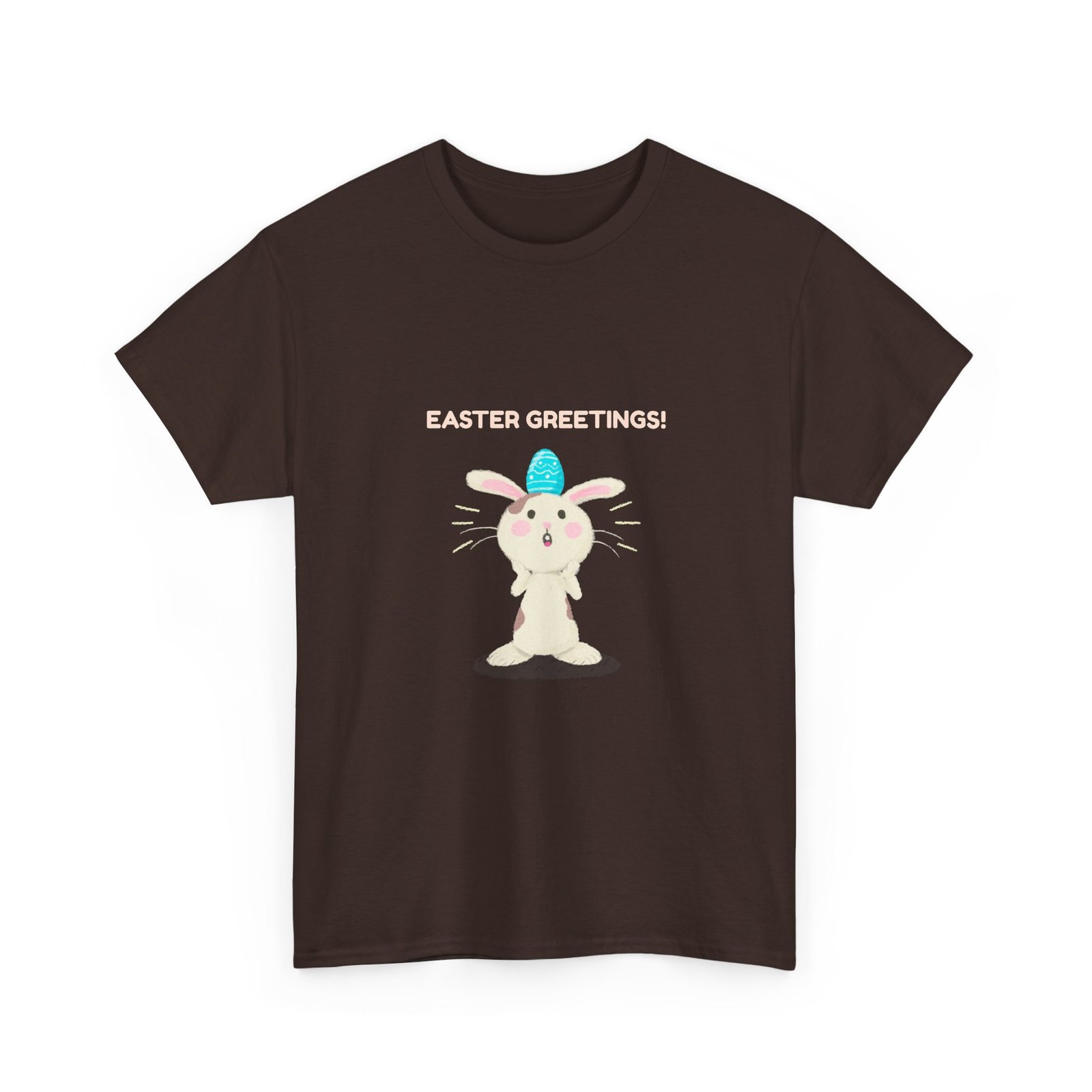 Colorful Easter Greetings Bunny with Festive Spring Elements - T-shirt - Image 3