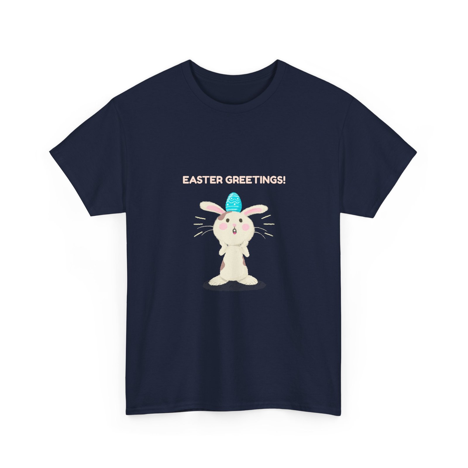 Colorful Easter Greetings Bunny with Festive Spring Elements - T-shirt - Image 11