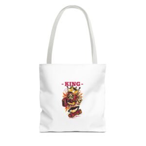 Majestic King Lion with Royal Crown Illustration - Tote Bag