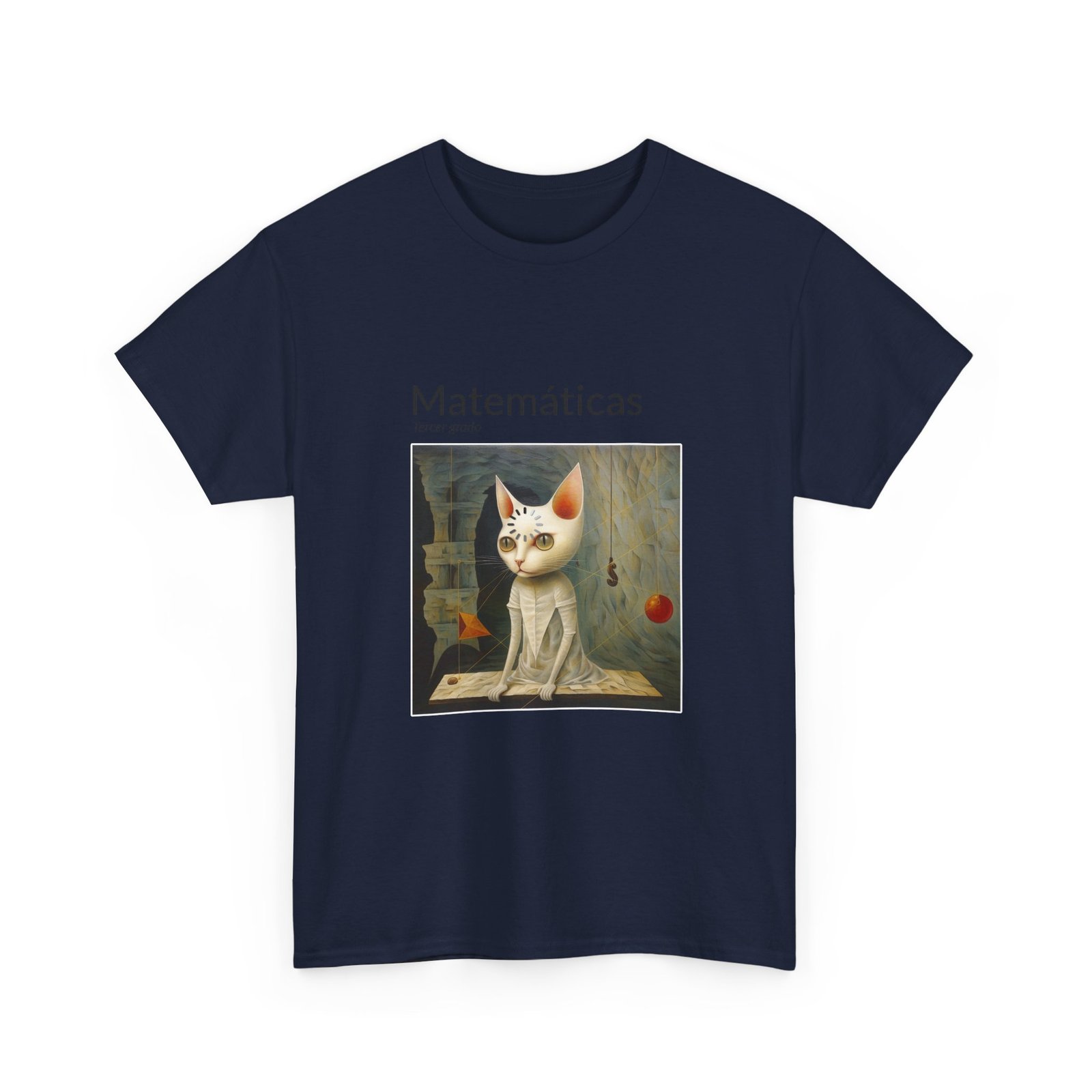 Matematicas Cat Meme with Thinking Expression and Math Symbols - T-shirt - Image 11