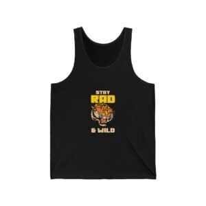 Stay Kind & Wild Tiger Bold Inspirational Typography Design - Tank Top
