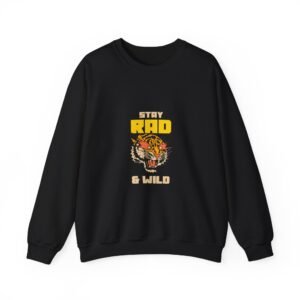 Stay Kind & Wild Tiger Bold Inspirational Typography Design - Sweatshirt