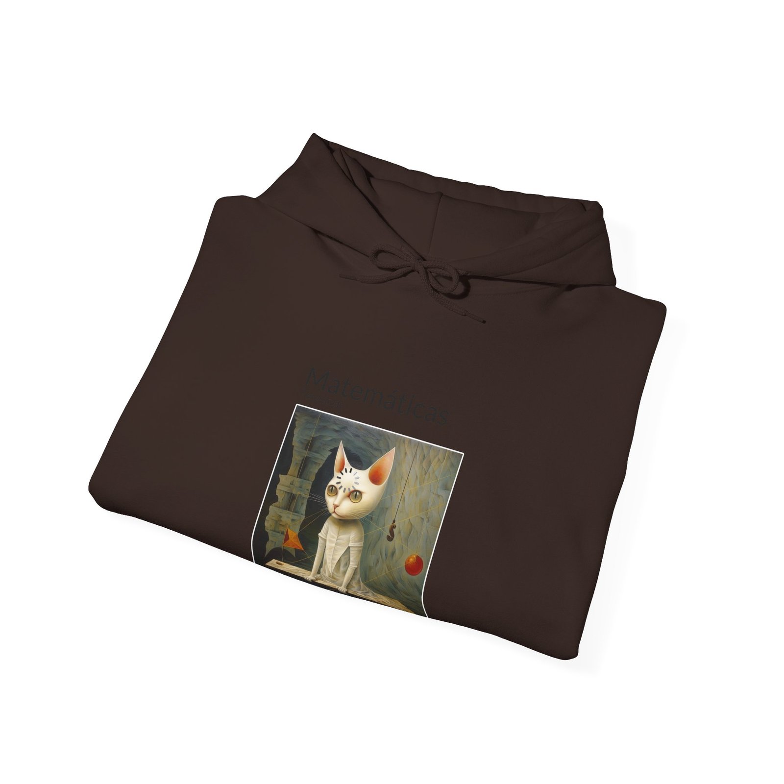 Matematicas Cat Meme with Thinking Expression and Math Symbols - Hoodie - Image 8